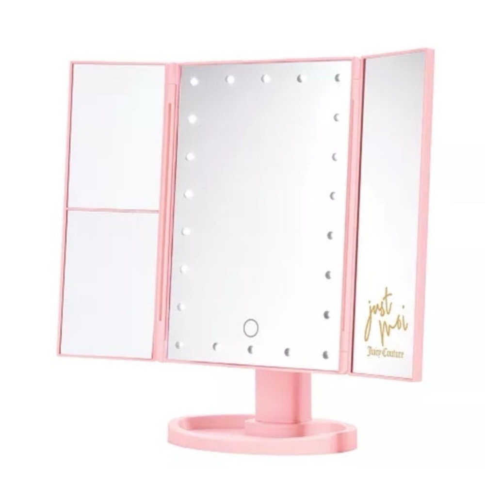 Juicy Couture Just Moi Pink Tri-Fold Vanity Mirror
